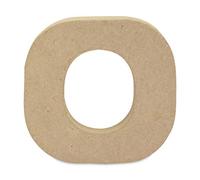 Décopatch - Ref AC827C - Papier-Maché Alphabet - Lowercase Letter "O" - Fun to Decorate Using Décopatch Papers, Glue & Varnish, 8 x 8.2 x 2.4cm - Brown