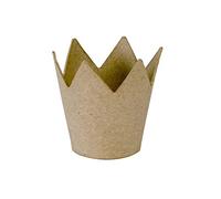 Décopatch - Ref AC880C - Crown to Decorate - Papier Maché Object to Decorate - 8 x 8 x 8cm - Decorate with Décopatch Papers & PaperPatch Glue, Glitter, Paints