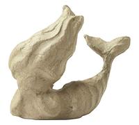 Décopatch - Ref AP184C - Small Laying Mermaid - Papier Maché Object to Decorate - 4.5 x 11 x 10cm - Decorate with Décopatch Papers & PaperPatch Glue, Glitter, Paints