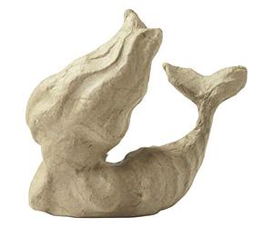 Décopatch - Ref AP184C - Small Laying Mermaid - Papier Maché Object to Decorate - 4.5 x 11 x 10cm - Decorate with Décopatch Papers & PaperPatch Glue, Glitter, Paints