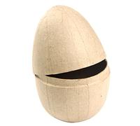 Décopatch - Ref BT018O - Medium Egg - Papier Maché Object to Decorate - 9 x 9 x 13cm - Decorate with Décopatch Papers & PaperPatch Glue, Glitter, Paints, Brown