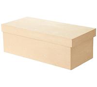 Décopatch - Ref BT019O - Shoe Box - Papier Maché Object to Decorate - 13 x 19 x 13cm - Decorate with Décopatch Papers & PaperPatch Glue, Glitter, Paints, Brown