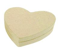 Décopatch - Ref BT036C - Heart Box - Papier Maché Object to Decorate - 13 x 11 x 3.5cm - Decorate with Décopatch Papers & PaperPatch Glue, Glitter, Paints, Brown