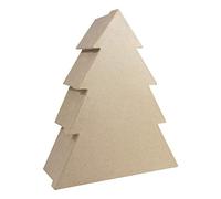Décopatch - Ref BT057C - Medium Christmas Tree Box - Papier Maché Object to Decorate - 10 x 25 x 29.5cm - Decorate with Décopatch Papers & PaperPatch Glue, Glitter, Paints, Unit