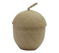 Décopatch - Ref BT063C - Small Acorn Box - Papier Maché Object to Decorate - 6.5 x 6.5 x 9cm - Decorate with Décopatch Papers & PaperPatch Glue, Glitter, Paints