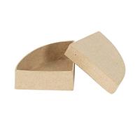 Décopatch - Ref BT072C - Quarter Cake Box - Papier Maché Object to Decorate - 7 x 7 x 3cm - Decorate with Décopatch Papers & PaperPatch Glue, Glitter, Paints