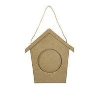 Décopatch - Ref CD007O - Bird House Photo Frame - Papier Maché Object to Decorate - 1 x 13 x 15cm - Decorate with Décopatch Papers & PaperPatch Glue, Glitter, Paints, Brown