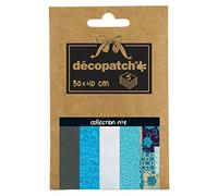 Décopatch - Ref DP008O - Pocket Papers Collection No. 8 - Contains 5 Complementary Sheets of Décopatch Paper, Each Sheet is 30 x 40cm, Small 13 x 9.5cm Pack Size
