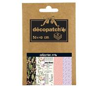 Décopatch - Ref DP016O - Pocket Papers Collection No. 16 - Contains 5 Complementary Sheets of Décopatch Paper, Each Sheet is 30 x 40cm, Small 13 x 9.5cm Pack Size