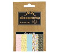 Décopatch - Ref DP022C - Pocket Papers Collection No. 22 - Contains 5 Complementary Sheets of Décopatch Paper, Each Sheet is 30 x 40cm, Small 13 x 9.5cm Pack Size