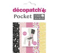 Décopatch - Ref DP029C - Pocket Papers - Children's Designs - Contains 5 Complementary Sheets of Décopatch Paper, Each Sheet is 30 x 40cm, Small 13 x 9.5cm Pack Size