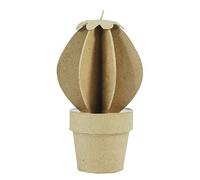 Décopatch - Ref HD039O - Ball Cactus - Papier Maché Object to Decorate - 12 x 12 x 20cm - Decorate with Décopatch Papers & PaperPatch Glue, Glitter, Paints