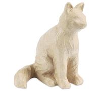 Décopatch - Ref LA027C - Large Cat - Papier Maché Object to Decorate - 33 x 30 x 1cm - Decorate with Décopatch Papers & PaperPatch Glue, Glitter, Paints