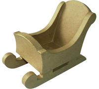 Décopatch - Ref NO001O - Sleigh - Papier Maché Object to Decorate - 19.5 x 10.2 x 15cm - Decorate with Décopatch Papers & PaperPatch Glue, Glitter, Paints, Brown