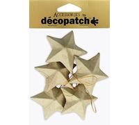 Décopatch - Ref NO009O - Hanging Stars (Pack of 5) - Papier Maché Object to Decorate - 3 x 8 x 8cm - Decorate with Décopatch Papers & PaperPatch Glue, Glitter, Paints