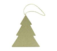 Décopatch - Ref NO026O - Flat Christmas Tree Bauble - Papier Maché Object to Decorate - 1 x 7 x 8cm - Decorate with Décopatch Papers & PaperPatch Glue, Glitter, Paints