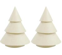 décopatch - Ref NO030C - Solid Christmas Tree - Papier Maché Object to Decorate - 14 x 14 x 18cm - Decorate Papers & PaperPatch Glue, Glitter, Paints (Pack of 2)