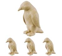 Décopatch - Ref SA116O - Penguin - Papier Maché Object to Decorate - 14 x 14 x 20cm - Decorate with Décopatch Papers & PaperPatch Glue, Glitter, Paints (Pack of 4)