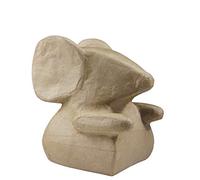 Décopatch - Ref SA156O - Small Totem Mouse - Papier Maché Object to Decorate - 13.5 x 9.5 x 13.5cm - Decorate with Décopatch Papers & PaperPatch Glue, Glitter, Paints
