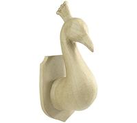 Décopatch - Ref SA188C - Peacock Trophy - Papier Maché Object to Decorate - 13.5 x 11 x 26.5cm - Decorate with Décopatch Papers & PaperPatch Glue, Glitter, Paints