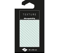 Décopatch - Ref TD786C - Texture Collection - Light Green Diamond Pattern - Contains 1 Sheet of 40 x 60cm Textured Paper, Foil Printing for Metallic Effects