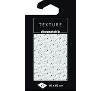 Décopatch - Ref TD804C - Texture Collection - Light Grey Terrazzo Pattern - Contains 1 Sheet of 40 x 60cm Textured Paper, Foil Printing for Metallic Effects