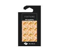 Décopatch - Ref TD819C - Texture Collection - Orange & Gold Jaguar Pattern - Contains 1 Sheet of 40 x 60cm Textured Paper, Foil Printing for Metallic Effects