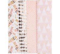 Décopatch - Ref TD833C - Texture Collection - Pastel Christmas Patterns - Contains 4 Sheets of 30 x 40cm Textured Paper, Foil Printing for Metallic Effects