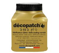 Décopatch - Ref VA180AO - Aqua Pro Satin Sealing Varnish - Satin Finish - Leaves a Protective Coating, Dries Clear, Suitable for Finishing Décopatched Products - 180ml Bottle