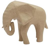 Décopatch - Ref SA213C - Elephant - Papier Maché Object to Decorate - 18.5 x 12.5 x 15.5cm - Decorate with Décopatch Papers & PaperPatch Glue, Glitter, Paints