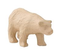 Décopatch - Ref SA220C - Polar Bear - Papier Maché Object to Decorate - 22 x 8.5 x 11.5cm - Decorate with Décopatch Papers & PaperPatch Glue, Glitter, Paints