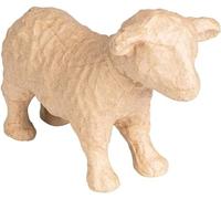 Décopatch SA235C - One Brown papier-mâché stand - Size: 23x10x16 cm, Sheep - DIY - Customisable Décor - Completely Personalise - Creative + Leisure Activity