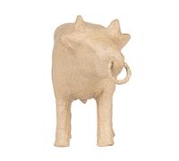 Décopatch SA240C - Brown Paper Mache Holder 20x8x13 cm, Cow with Ring - DIY - Customisable Décor - Completely Personalise - Creative + Leisure Activity