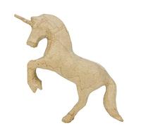 Décopatch - Ref AP143O - Small Bucking Unicorn - Papier Maché Object to Decorate - 12 x 4 x 16.5cm - Decorate with Décopatch Papers & PaperPatch Glue, Glitter, Paints