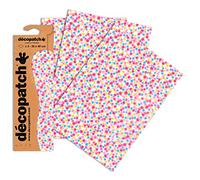 Décopatch Spots Paper, Assorted Colours, 30x40cm (Pack of 3 sheets)