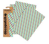 Décopatch Triangle Paper, Assorted Colours, 30x40cm (Pack of 3 sheets)