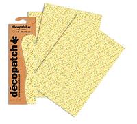 Décopatch Yellow Dots Paper, 30x40cm (Pack of 3 sheets)
