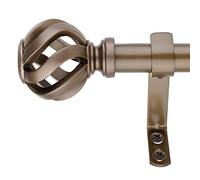 Decopolitan Curtain Rod, Alloy Steel, Dark Bronze, 18 to 36 Inches