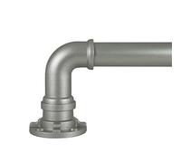 Decopolitan Telescoping Curtain Rod Set, Silver, 18 to 36-Inch