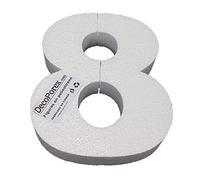 DecoPorex Number 8 200mm high x 30mm thick expanded polystyrene unpainted