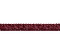 DÉCOPRO 1.5cm (5/8") Basic Collection Scroll Gimp Braid Trim 0058SG, Dark Wine Red # E10 (Dark Burgundy Red) Sold by The Yard (0.9m/3 ft/36)