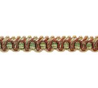 DÉCOPRO 1cm (1/2") Imperial Collection Gimp Braid Trim 0050IG, Cherry Grove Beige # 4770 (Golden Beige, Rust Red, Olive Green) Sold by The Yard (0.9m/3 ft/36)