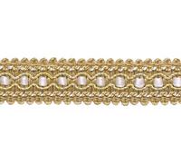 DÉCOPRO 2.5cm (1") Wide Imperial Collection Decorative Gimp Braid Trim 0125IG, Ivory Beige Gold # 2523 (Yellow Gold, White Ivory, Light Beige) Sold by The Yard (0.9m/3 ft/36)