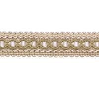 DÉCOPRO 2.5cm (1") Wide Imperial Collection Decorative Gimp Braid Trim 0125IG, White Sands # 4001 (White Ivory, Cream Ivory, Light Beige) 4.5m (5 yards/15 ft)