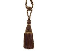 DÉCOPRO Noblesse Collection Elegant Curtain & Drapery Tassel Tieback, Tassel Length 20cm (8", 76cm (30" (Style# TBH8) #D2A2 (Chocolate Brown, Light Beige, Light Brown) Individually Sold