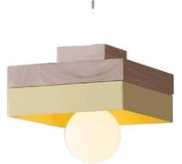 Decor Adjustable Imitation Wood Grain Iron Metal Pendant - Double Line Chandelier Droplight Ceiling Lamp Hanging Suspension Light Compatible with Home Bar Lighting D,