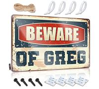 Decor Artwork Ready To Hang - Beware Of Greg Gift For Husband For Retirement(20X30CM)