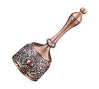 Decor Caller Hand with Engraved Metal Body, Long Grip Handle, Calm Table Accent for Tea Room Display Use Reception Caller Hostess Desk Cue Accessory Tea Room Decor Alert