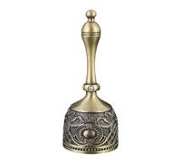 Decor Caller Hand with Engraved Metal Body, Long Grip Handle, Calm Table Accent for Tea Room Display Use Reception Caller Hostess Desk Cue Accessory Tea Room Decor Alert