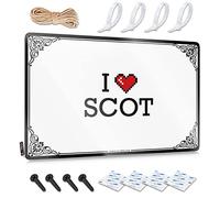 Decor Country Custom Tin Sign, Nice Fade Resistant I Love Scot For Home Kitchen | Patriotic Vintage Decor For Yard Party(30X40CM)